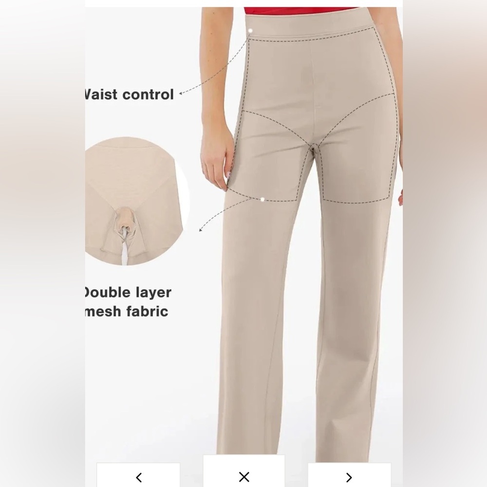 NWT Popilush Wide Leg High-Rise Pants in Beige Size S - Picture 7 of 13
